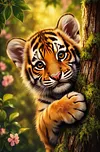 Luxury AB Velvet Diamond Painting Kit - Tiger