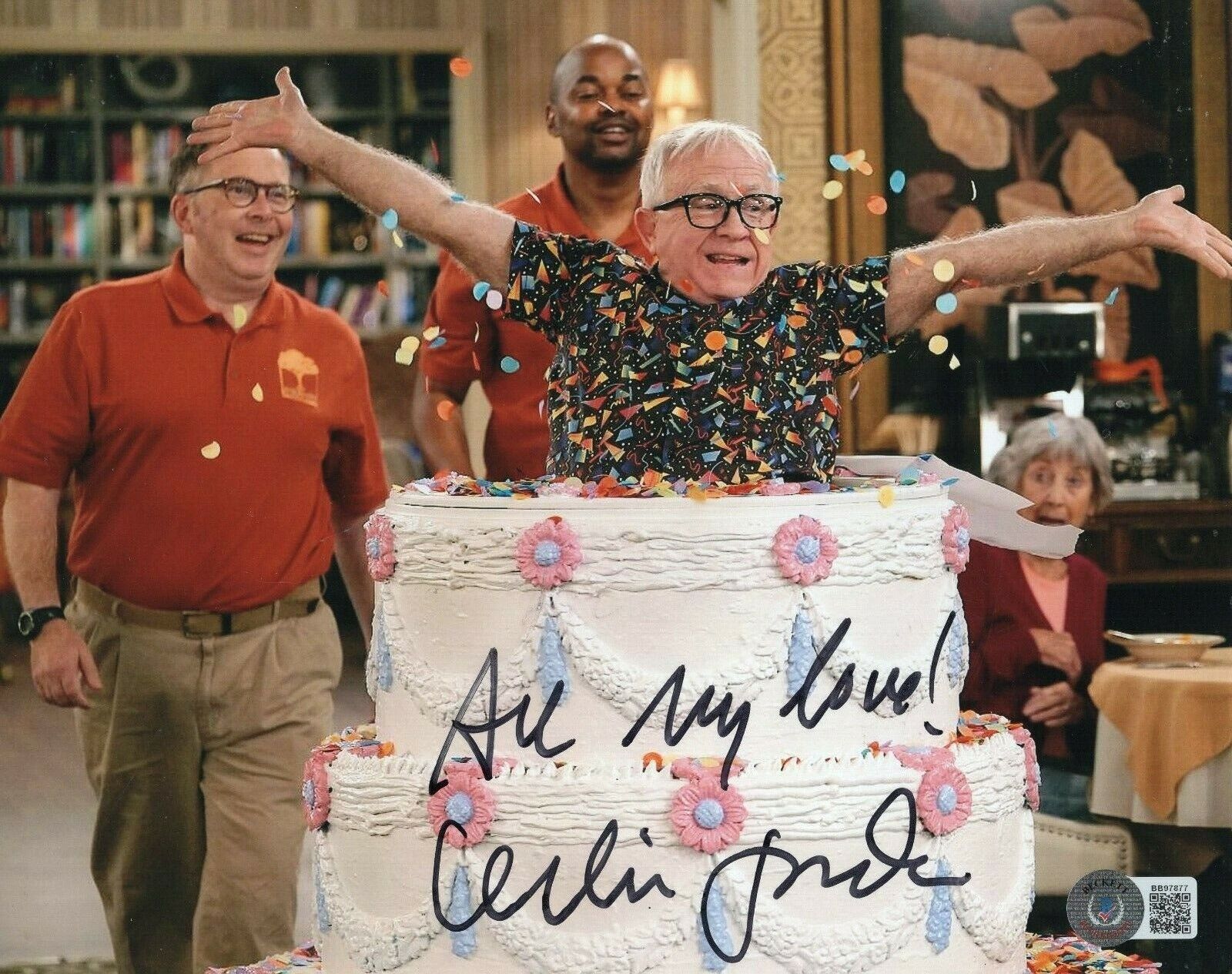 Leslie Jordan Signed Will and Grace TV Show 8x10 Photo Poster painting w/Beckett COA BB97877