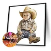 Diamond Painting -DIY Round Drill Cowboy Kid