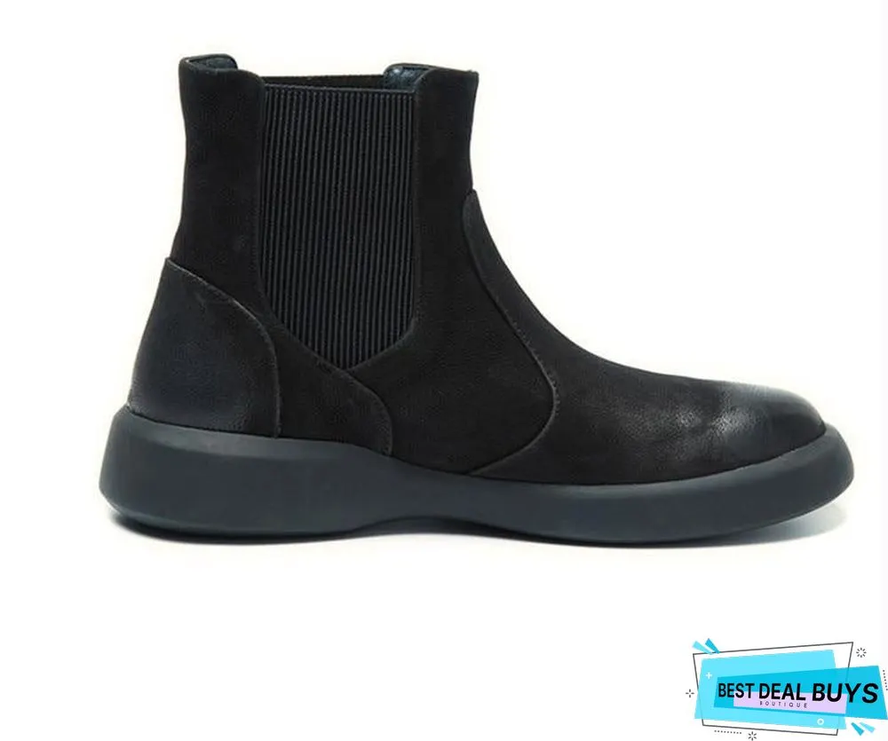 Martin Boots Men's Tide Gang Desert Boots Winter Velvet Boots Northeast Snowsuit Boots