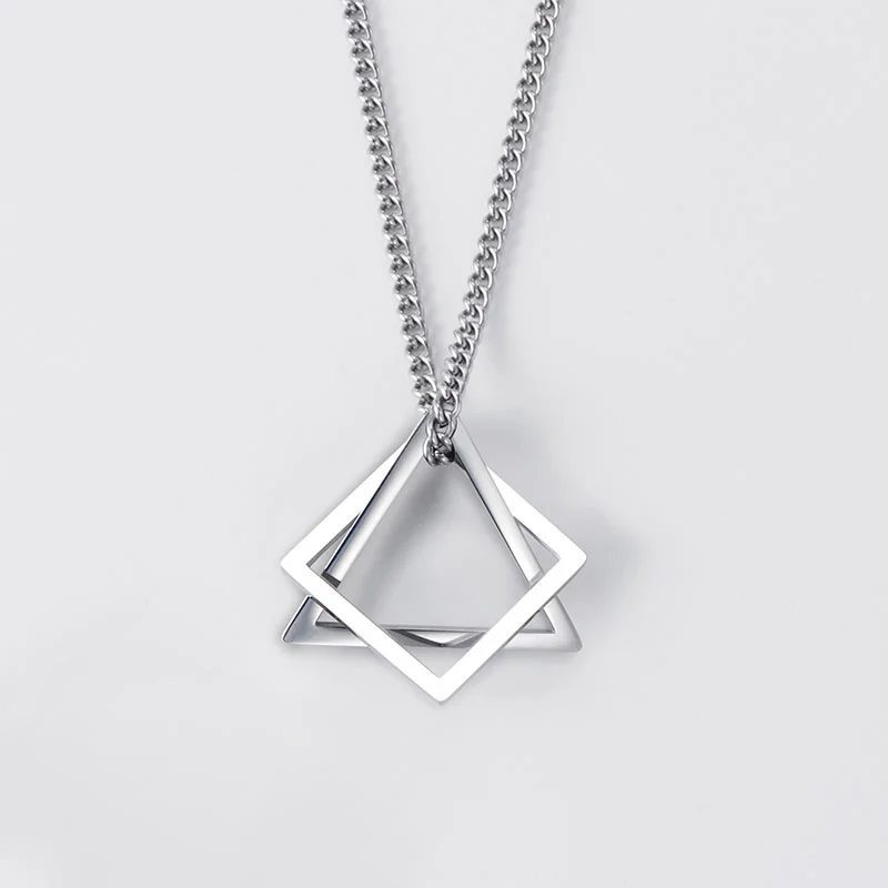 Men's light luxury titanium steel necklace