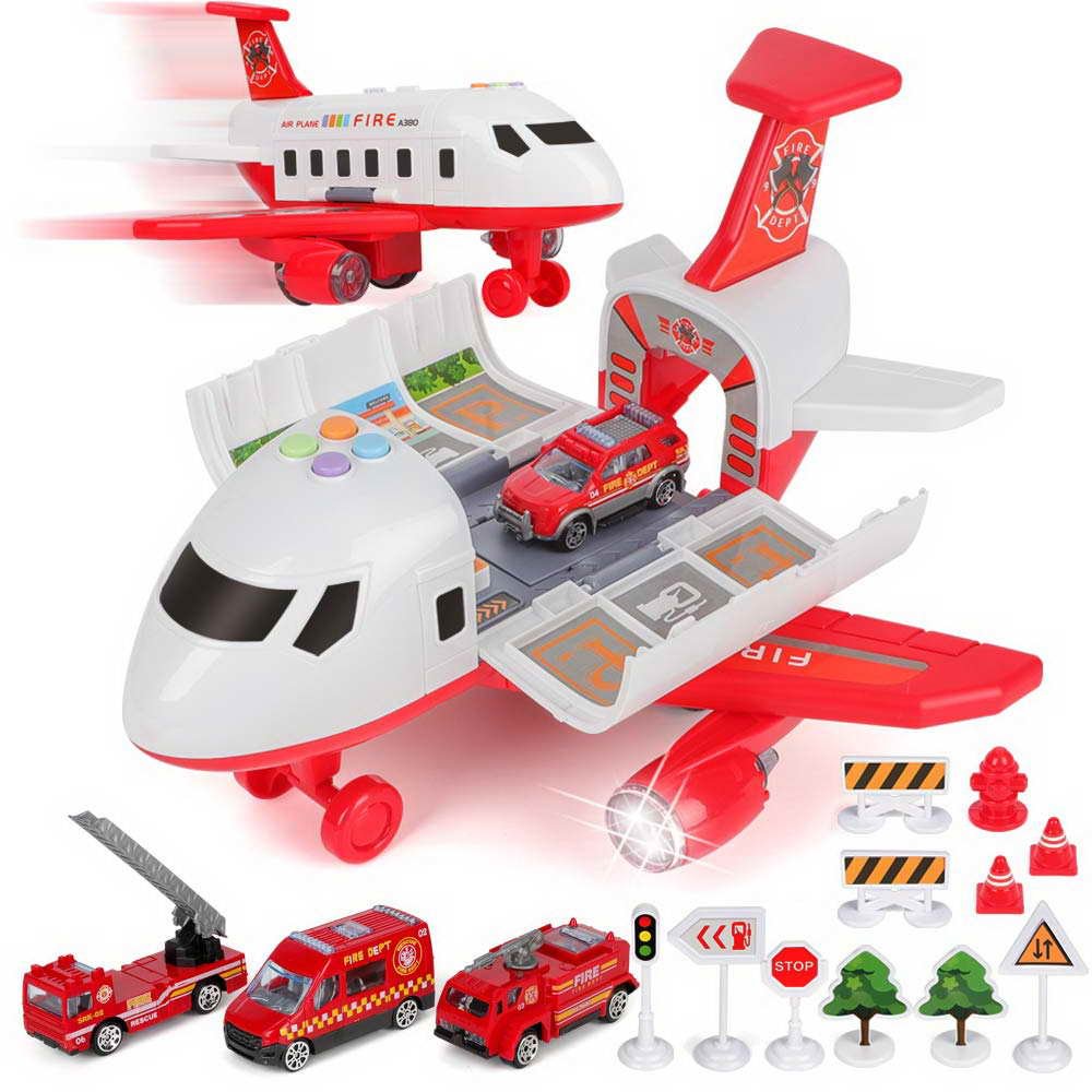 Airplane Toys for Kids, 5-in-1 Transport Cargo Airplane
