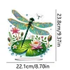 (US Only)Acrylic 2D Flat Print DIY Garden Dragonfly Diamond Art Tabletop Decorations