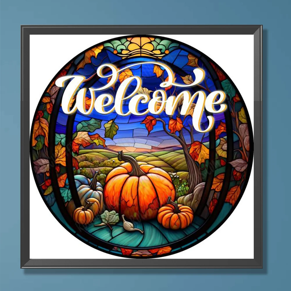 Diamond Painting - Full Round Drill - Fall Pumpkin(Canvas|30*30cm)