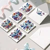 6PCS DIY Diamond Art Greeting Cards Congratulations Cards & Gifts (Dragonfly)