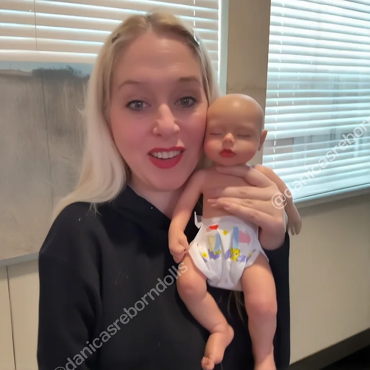 Babeside Lucy 12”/16'' Realistic Silicone Sleeping Baby Little Infant Girl Physical and Mental Accompaniment