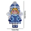Snow Maiden DIY Cross Stitch Kit 14CT Thread Art Needlework Fridge Magnet 7x11cm tapestrymarket