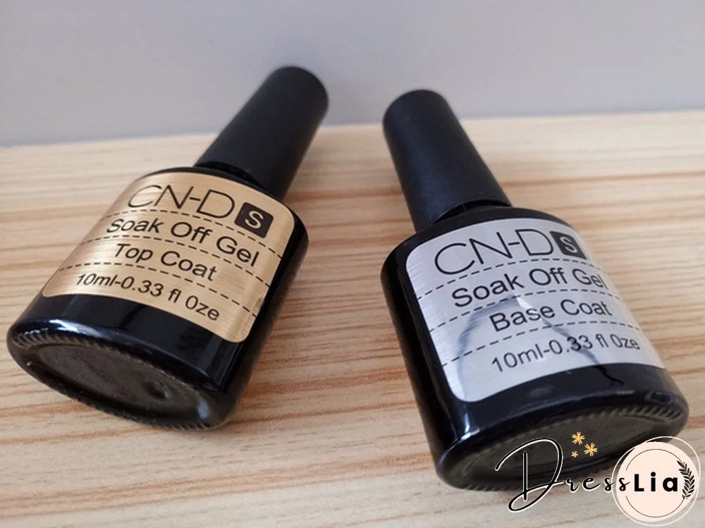 Top Coat/Base Coat Kit CND Gel Nail Polish Gorgeous Colors UV Gel Nail Polish Long-lastting Up to 30 Days