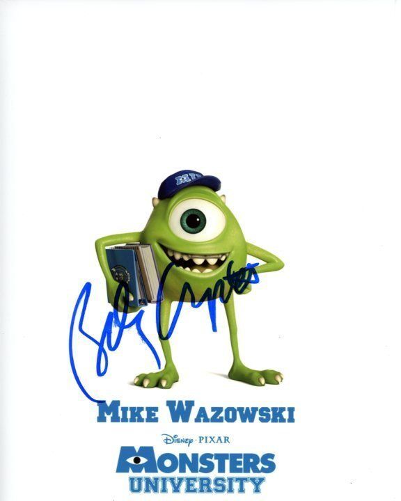 BILLY CRYSTAL signed MONSTERS UNIVERSITY MIKE WAZOWSKI 8x10 Photo Poster painting