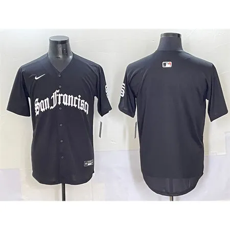 Men's San Francisco Giants Black "Gothic Fog Edition" Vapor Premier Limited Stitched Baseball Jersey