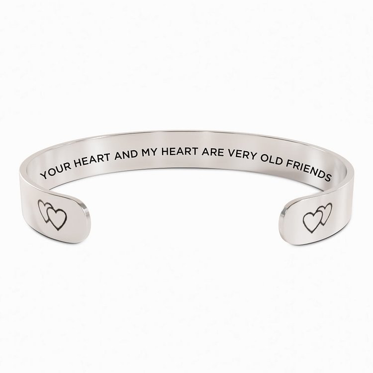 For Friend - Your Heart And My Heart Are Very Old Friends Double Heart Bracelet