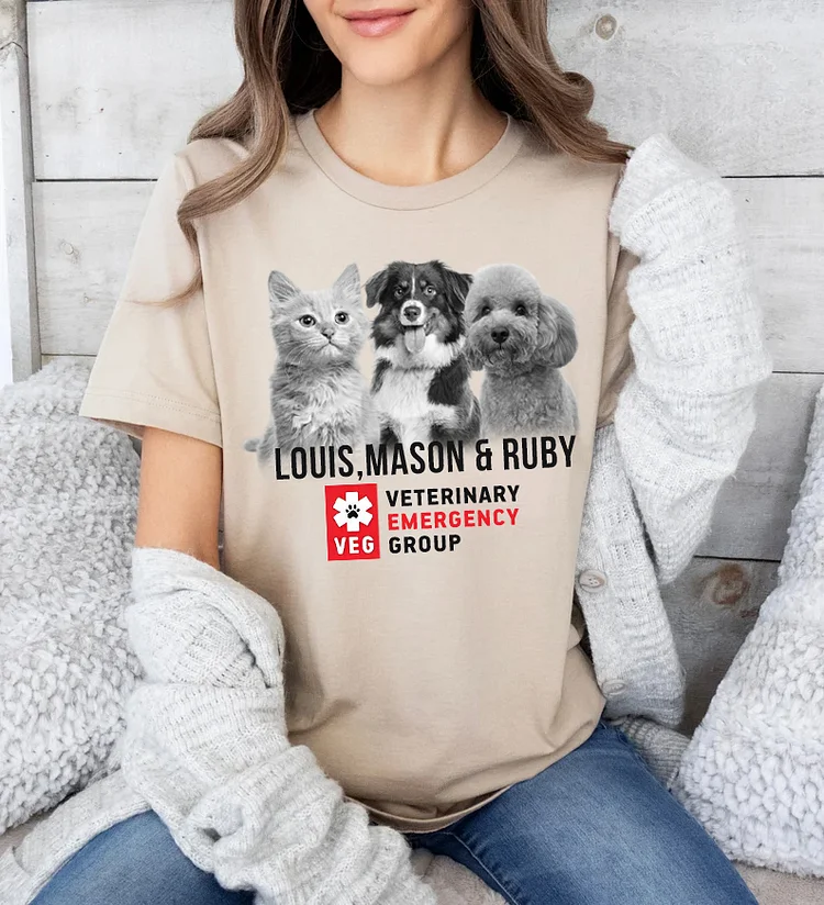 Custom Pet Shirt, Veterinary Emergency Group Retro Pet Tee, Personalized Pet T Shirt Sweatshirt Hoodie