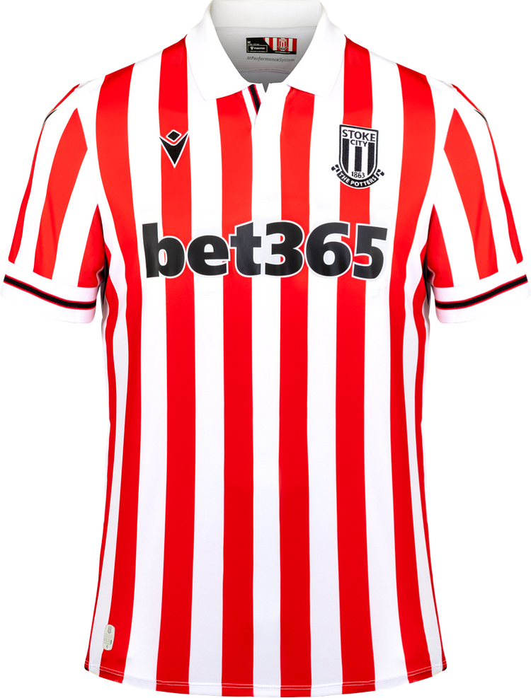 Stoke City Home Shirt Top Kit 2023-2024 - Red/White
