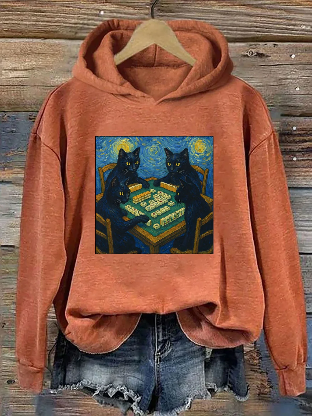Mahjong Cat Lover Hoodie