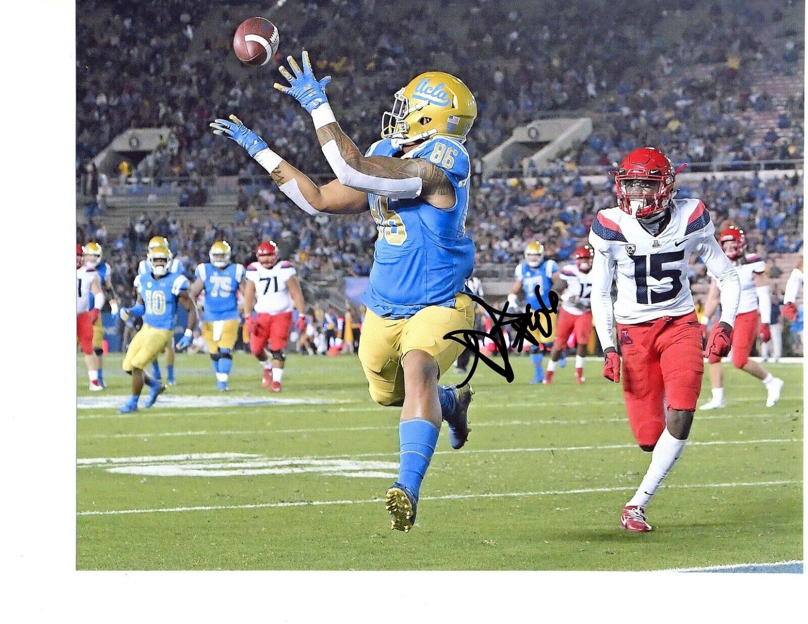 Devin Asiasi UCLA Bruins signed autographed 8x10 football Photo Poster painting 2020 NFL Draft c