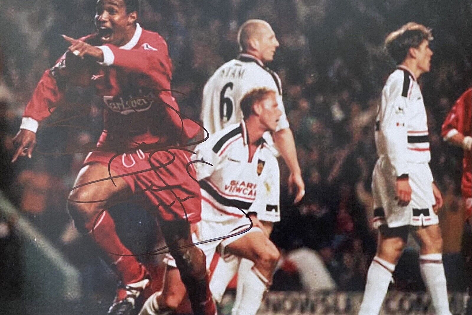 Paul Ince Genuine Hand Signed Liverpool 12x8 Photo Poster painting