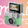 Thumb-sized Flip Screen Mini Camera - Digital Retro CCD High-Definition Portable Small Camera for Students and Campuses