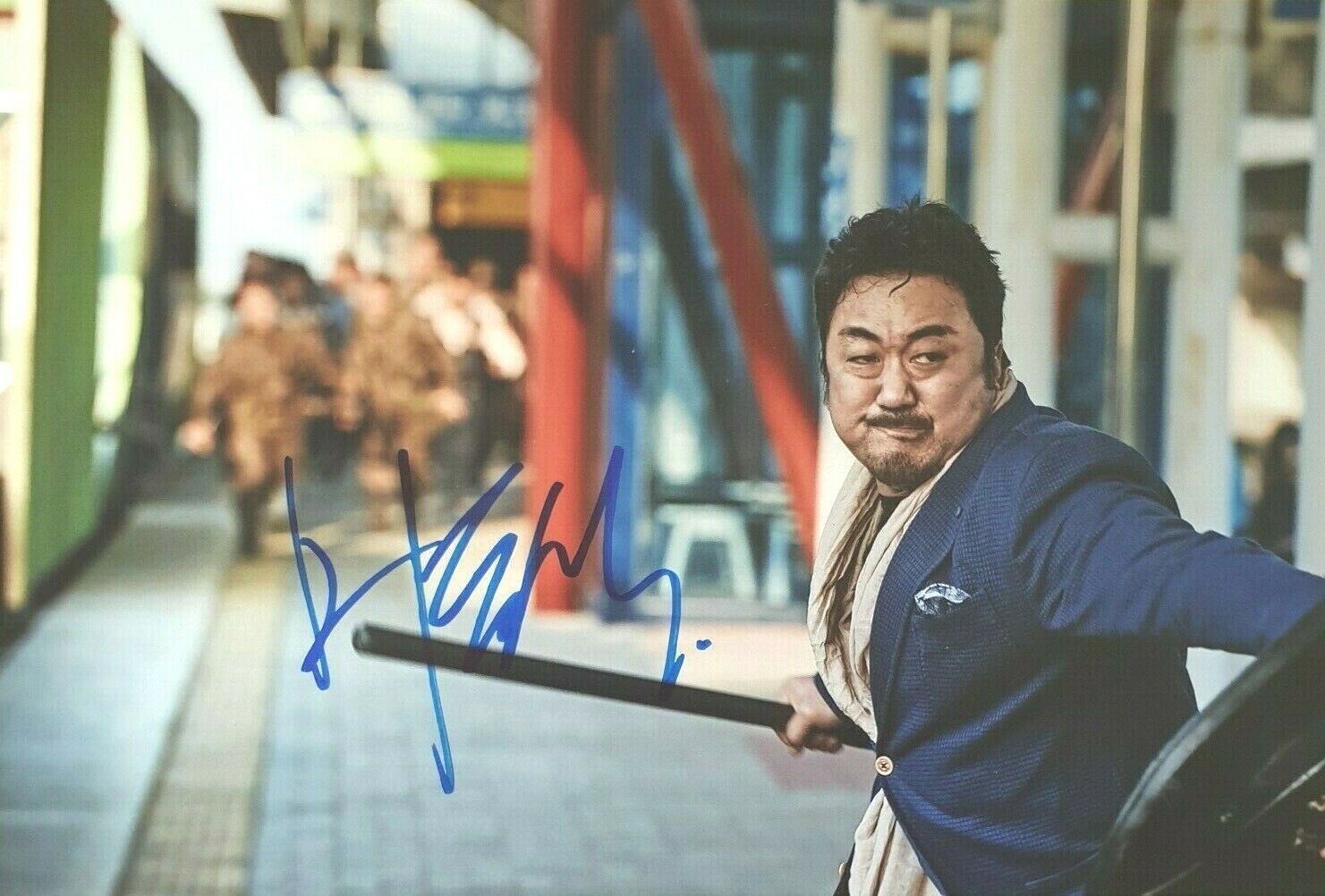 MA DONG-SEOK In-Person Signed Autographed Photo Poster painting Train To Busan ??? Don Lee