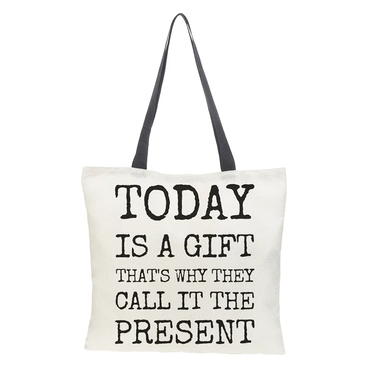 Linen Eco-friendly Tote Bag - Alphabet
