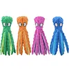2Pcs Octopus Dog Toy No Stuffing Squeaky Plush Puzzle Toy Interactive Chew Toy
