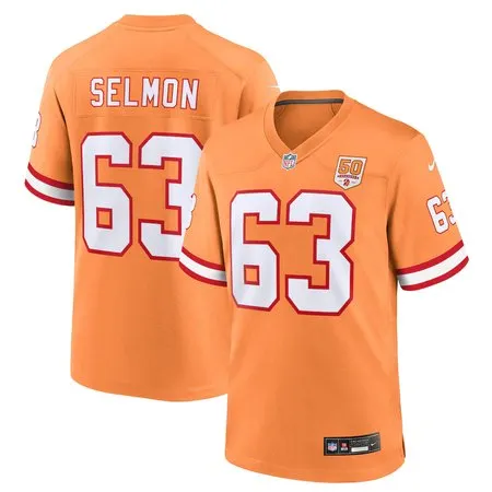Youth Tampa Bay Buccaneers #63 Lee Roy Selmon  Creamsicle 50th Season Game Jersey