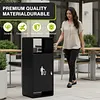[US Local Warehouse] Commercial Outdoor Trash Can Decorative Trash Container with Lid for Park Garden