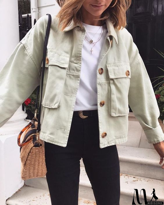 MidiSono - Women Fashion Coats Button pocket design loose Irregular punk outerwear