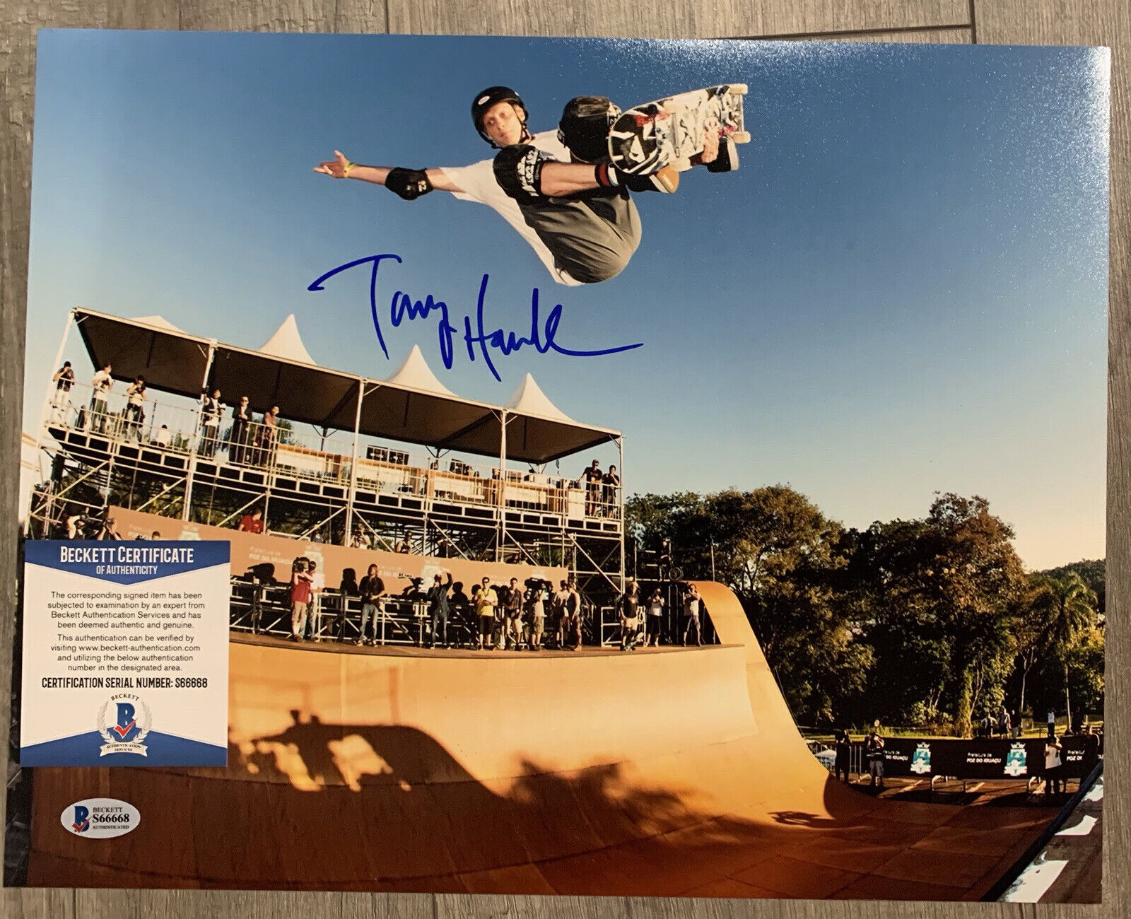 TONY HAWK Signed Autographed SKATEBOARDING LEGEND 11x14 Photo Poster painting PSA/DNA COA