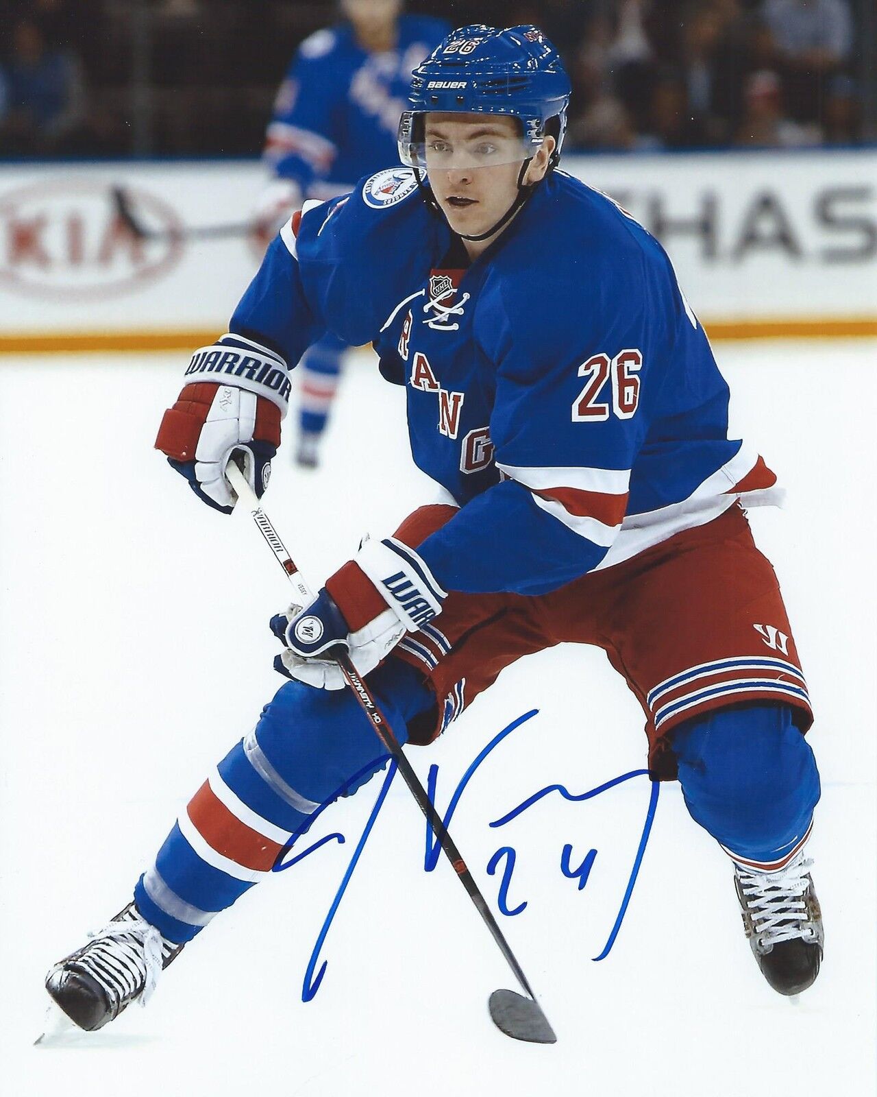 Jimmy Vesey Signed 8x10 Photo Poster painting New York Rangers Autographed COA D