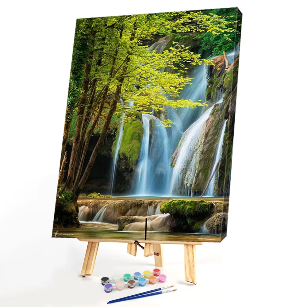 Forest Waterfall - Paint by Numbers(50*40CM)
