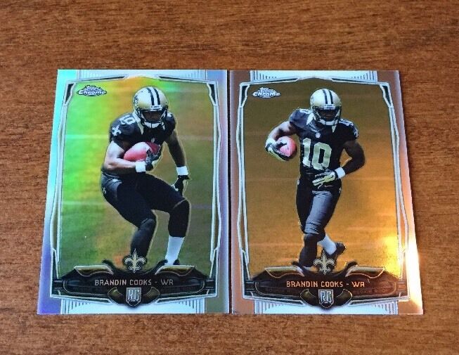 2014 Topps Chrome #149 Brandin Cooks SP Photo Poster painting Variation & Ref Chrome RC Saints