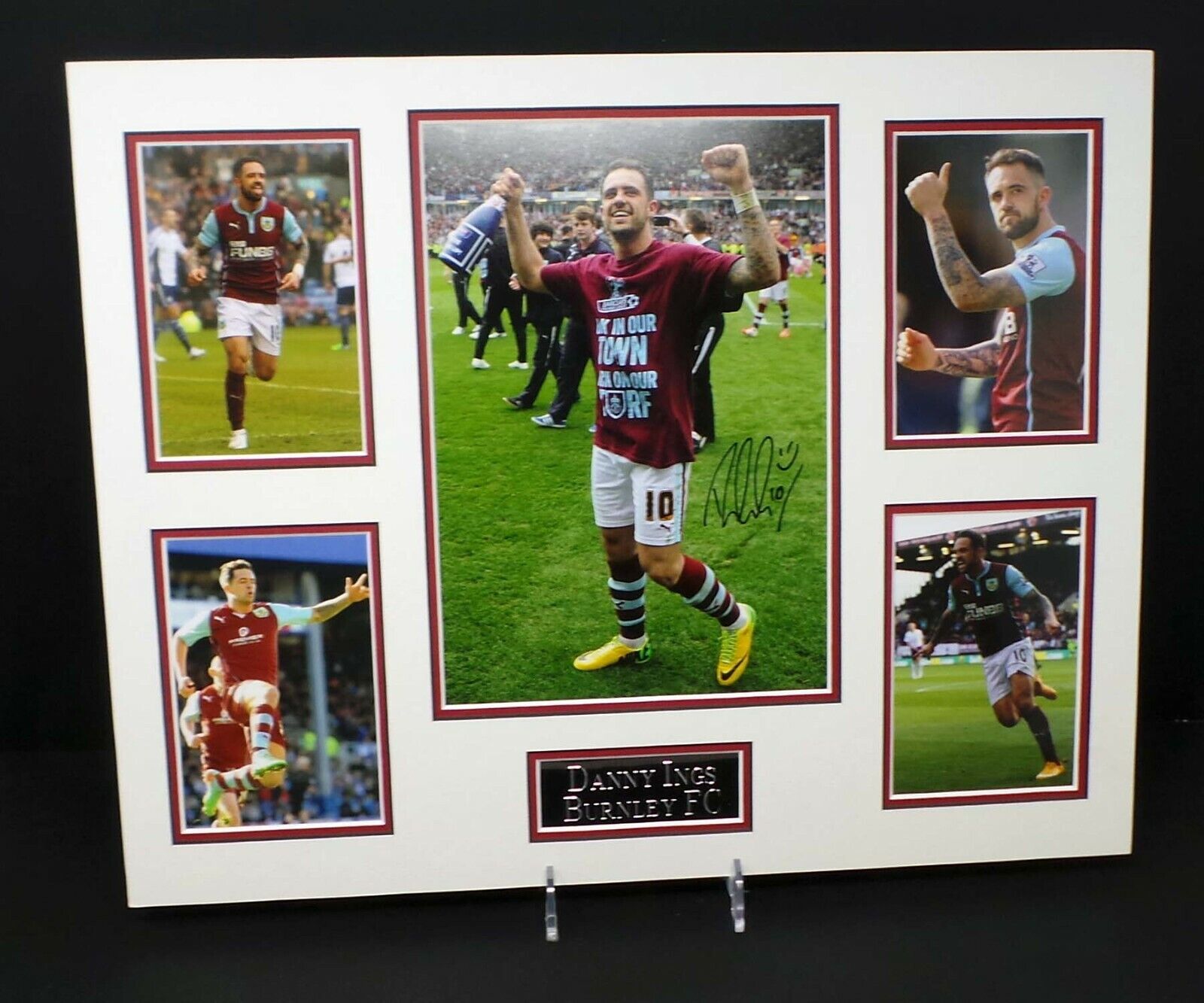 Danny INGS Signed Mounted Burnley FC Legend Photo Poster painting 20x16 Display AFTAL RD COA