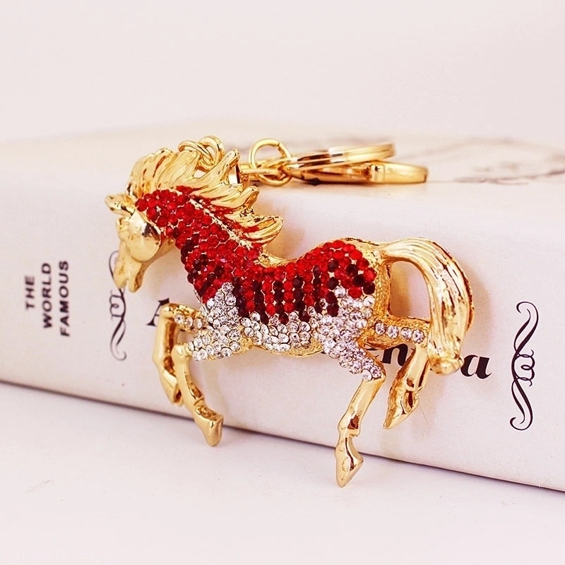 Fashion Zodiac Horse Diamond Keychain