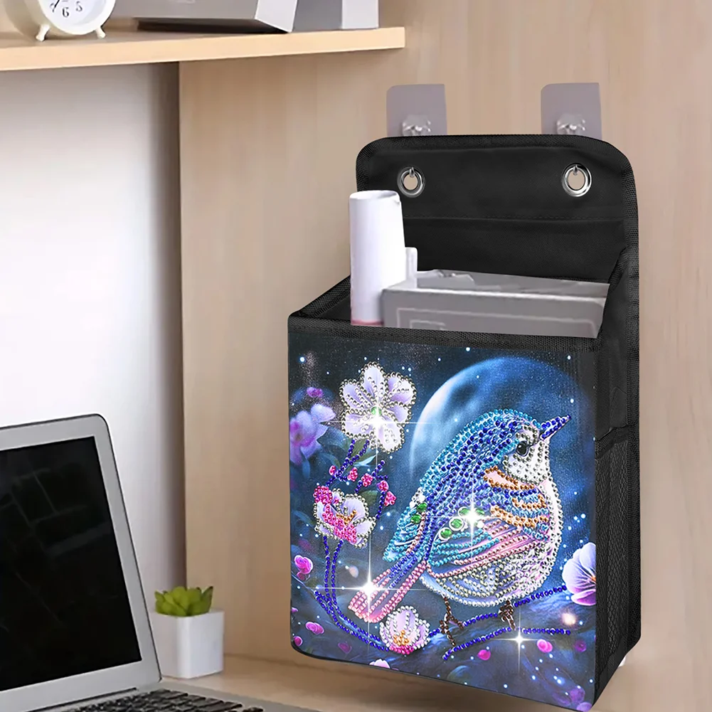 DIY Flower Bird Diamond Painting Storage Bag Diamond Art Sundries Holder Bag
