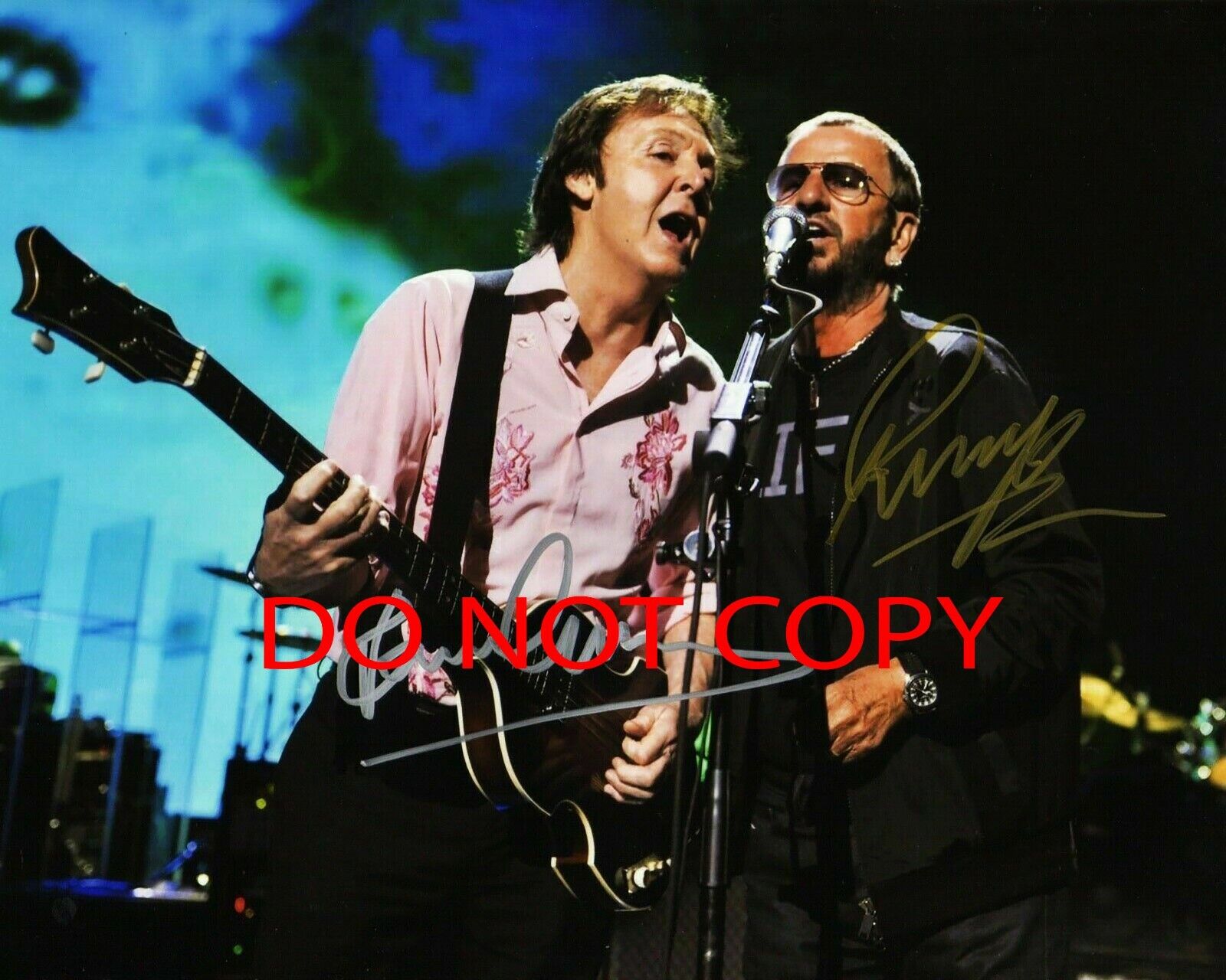 Paul McCartney - Ringo Starr - Autographed Signed 8x10 Photo Poster painting (Beatles) Reprint