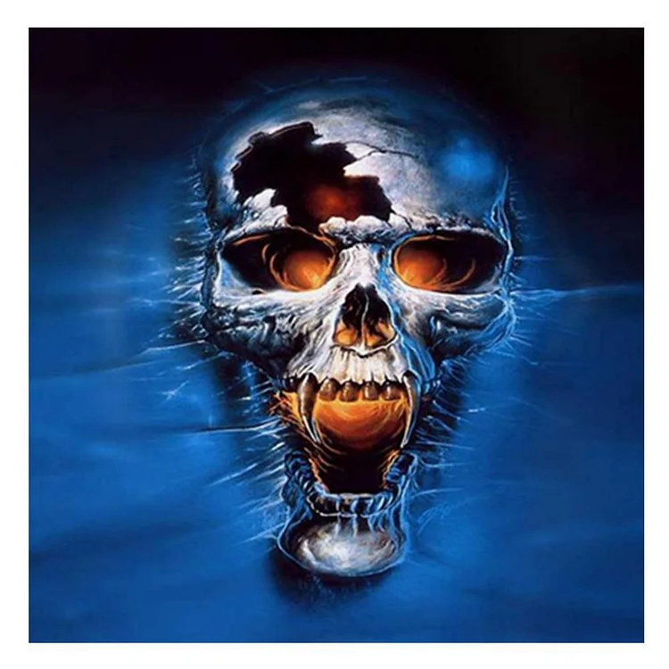 Skull Halloween - Partial Round Drill Diamond Painting - 30x30cm(Canvas)