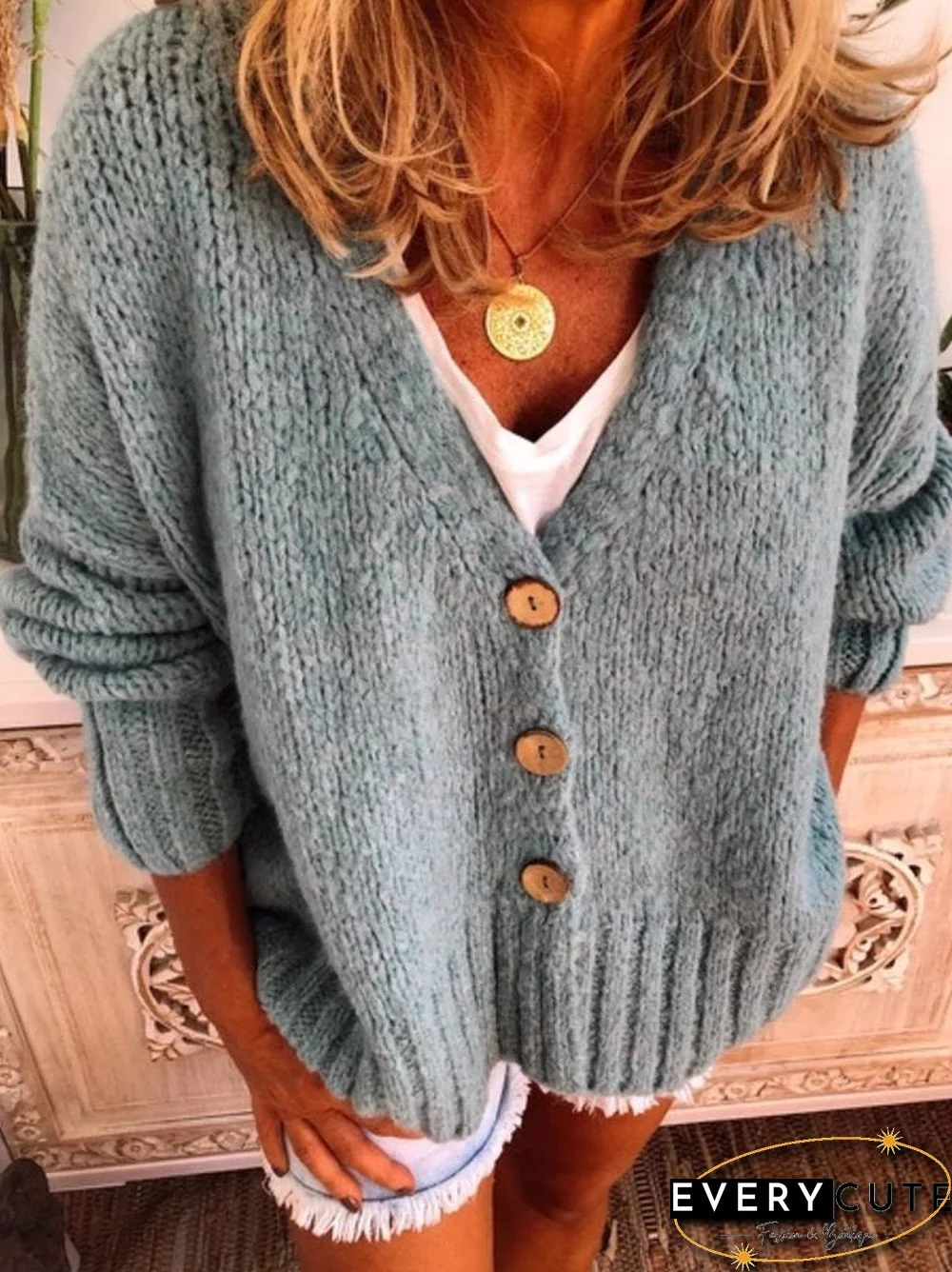 Women Casual Plus Size Sweater Cardigan