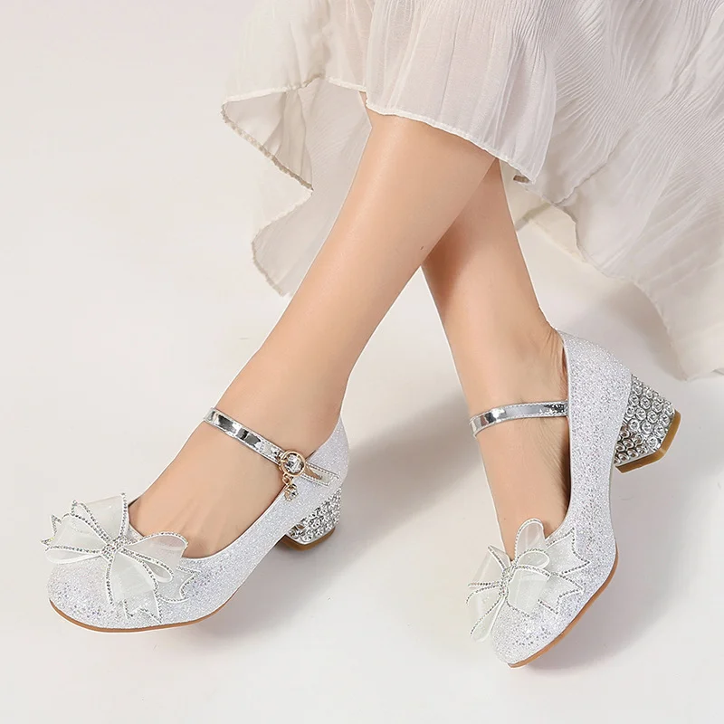 Breakj Breakj Size Shoes Bow Thick Heel Mary Jane Shoes Girls Shoes Wedding Party Bridesmaid Shoes Women's Shoes