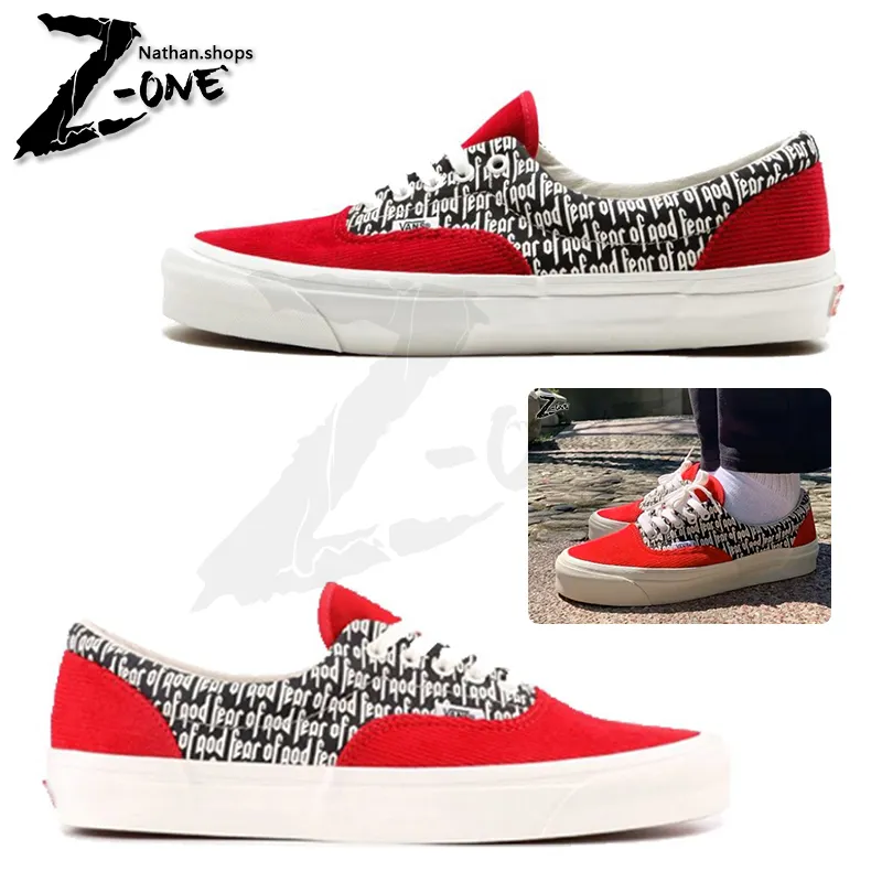 Fear Of God X Vans Era 95 DX FOG Low Cut Sneakers Canvas Shoes With Box For Men