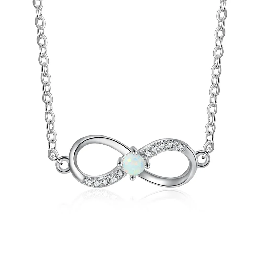 【Standard】Infinity Opal Halskette Elegant Kettenmachen