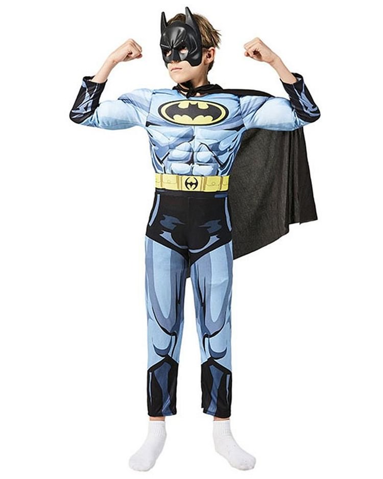 Mayoulove Boys Batman Kids Halloween Cosplay School Play Party Costume-Mayoulove