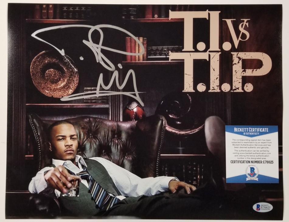 T.I. Clifford Harris Jr. Signed 11x14 Photo Poster painting #5 Hip Hop/ Rapper ~ Beckett BAS COA