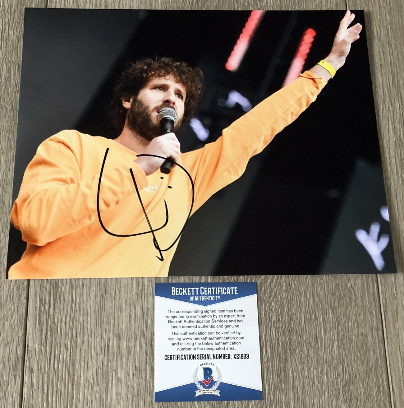 LIL DICKY DAVE BURD SIGNED AUTOGRAPH RAPPER 8x10 Photo Poster painting B w/PROOF BECKETT BAS COA