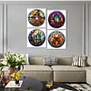 4pcs Diamond Painting -DIY Round Drill Halloween