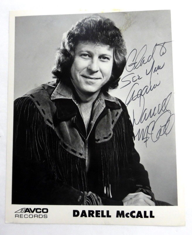 DARELL McCALL Autographed 8 x 10 B&W Photo Poster painting 70's 80's COUNTRY Western SINGER
