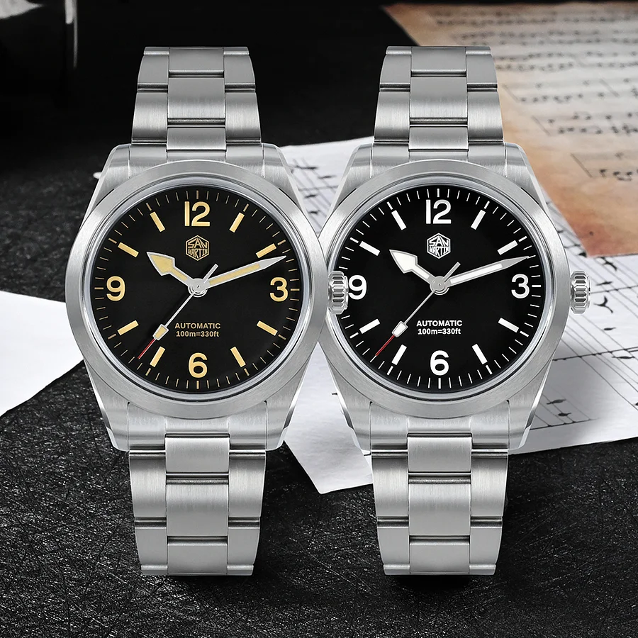 San Martin 38mm Vintage Mechanical Watch SN0107