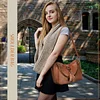 Damen Handtasche Leder Henkeltasche Top Griff Tasche Vintage Weiches Umh&auml;ngetasche Schultertasche f&uuml;r Frauen Arbeit Schule Shopper Reise