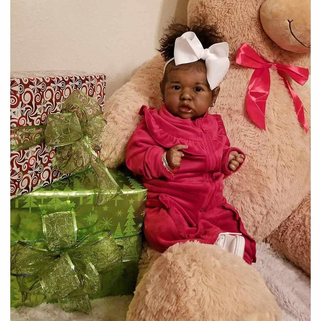 [Heartbeat💖 & Sound🔊]Real Lifelike African American Girl 20" Truly Cute Reborn Baby Toddler Doll Brandi, Birthday Gift Set -jizhi® - [product_tag] Creativegiftss.com