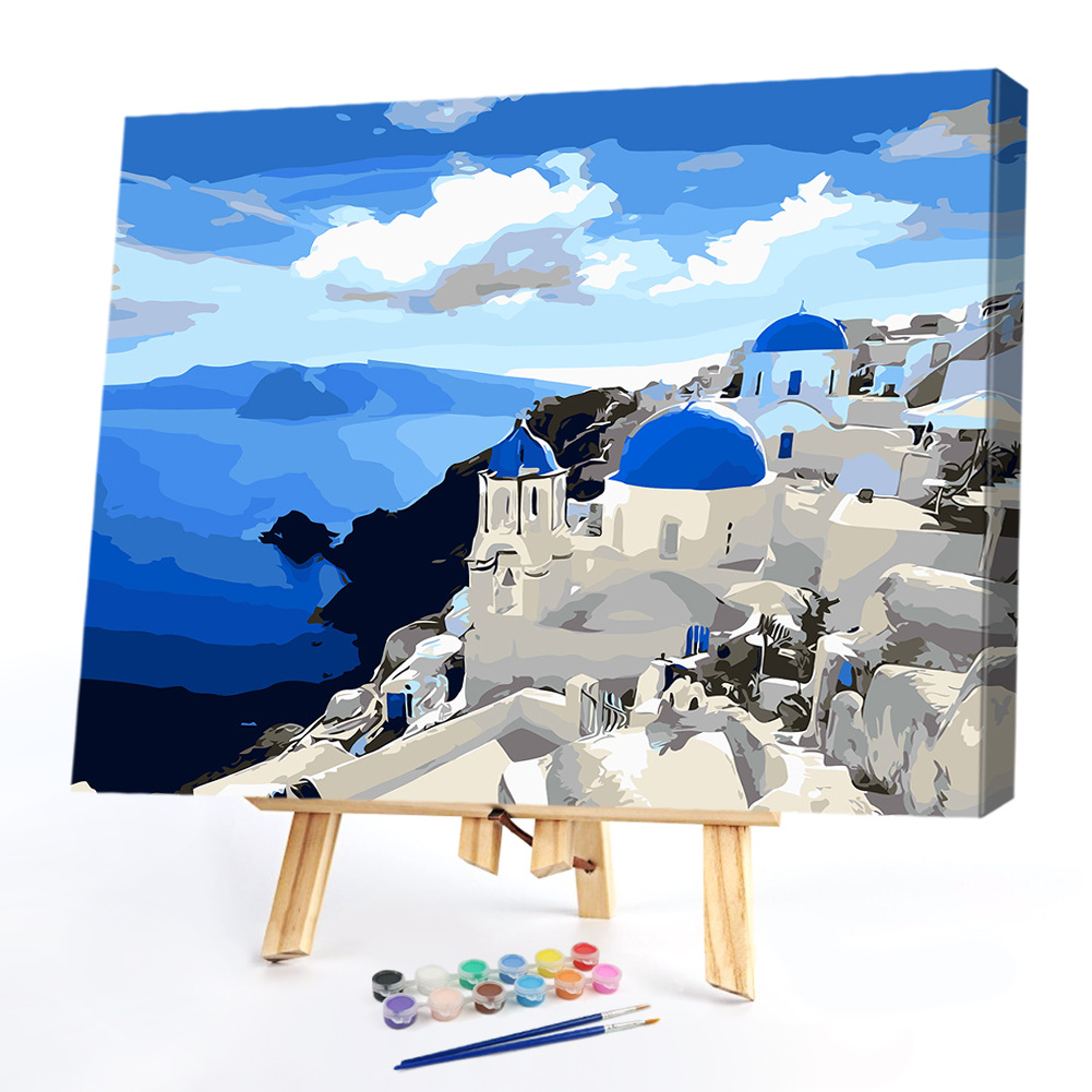 

40*50CM Paint By Numbers-Seaside Castle, 501 Original