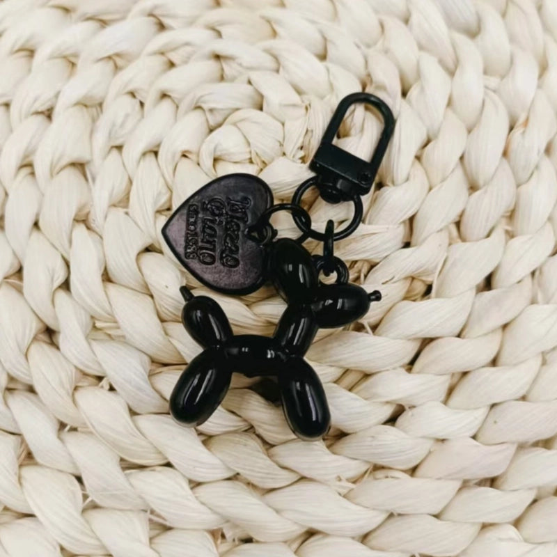 Cute Modern Style Dog Resin Unisex Bag Pendant Keychain